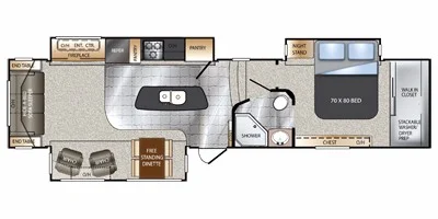2013 Keystone Alpine 3600RS Floorplan