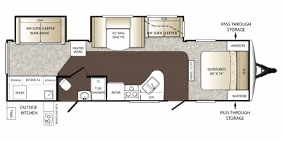 2012 Keystone Outback 312BH Floorplan