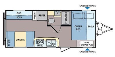 2013 Coleman Expedition 192RD Floorplan