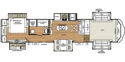 2018 Forest River Sandpiper 379FLOK Floorplan