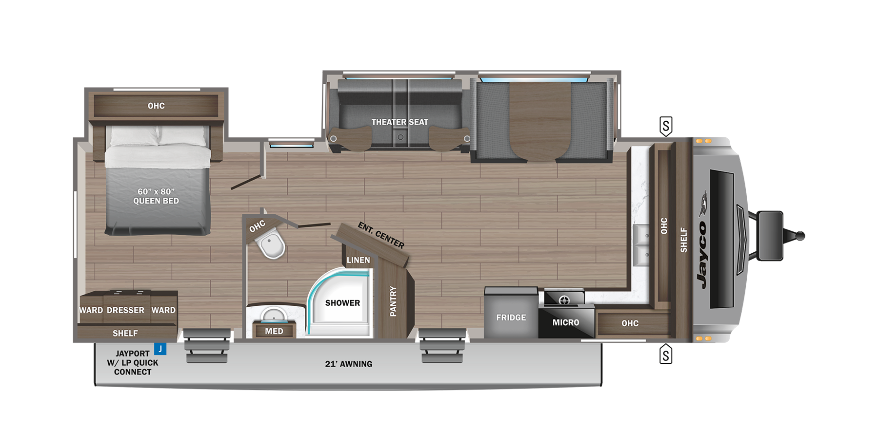 2023 Jayco White Hawk 26FK Floorplan