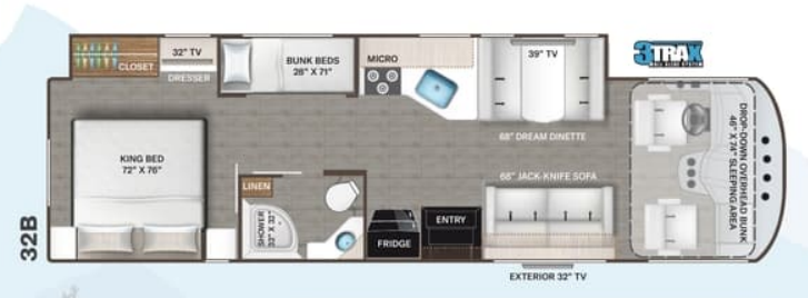 2023 Thor Ace 32B Floorplan