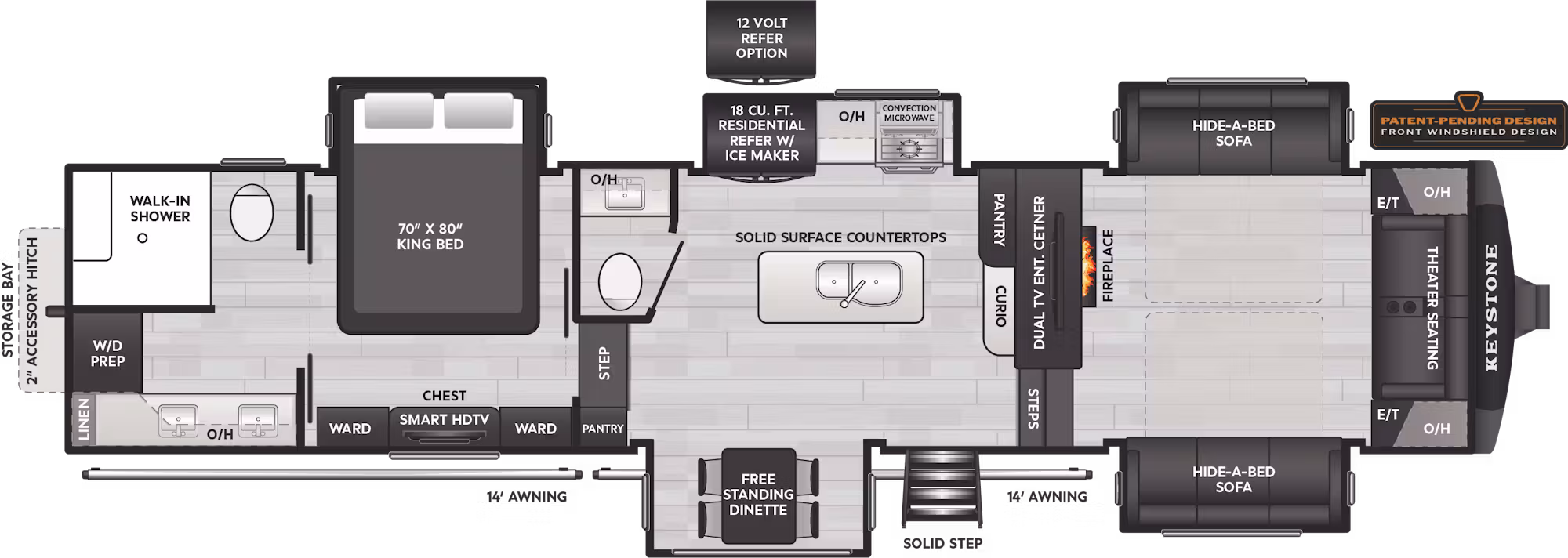 2026 Keystone Alpine 3710FL Floorplan