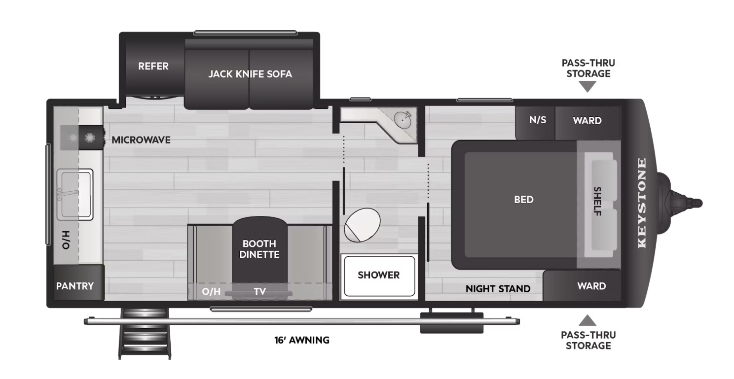 2026 Keystone BULLET 21RKC Floorplan
