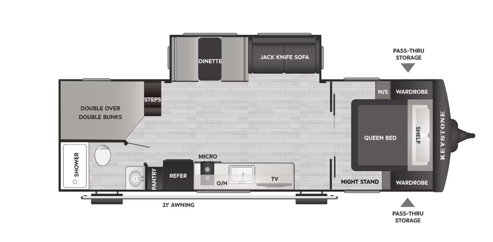 2026 Keystone BULLET 26BHC Floorplan
