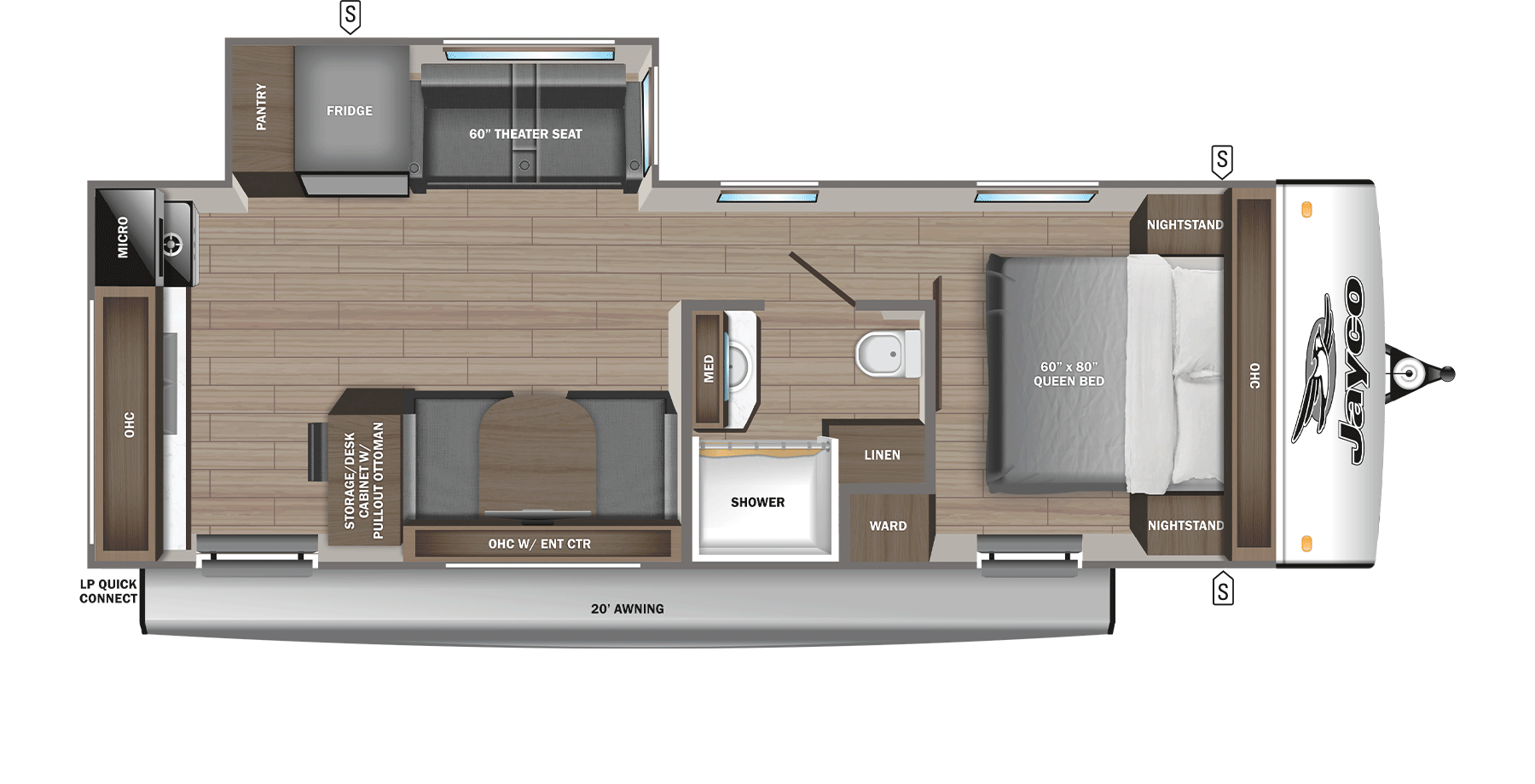 2026 Jayco Jay Feather 23RK Floorplan