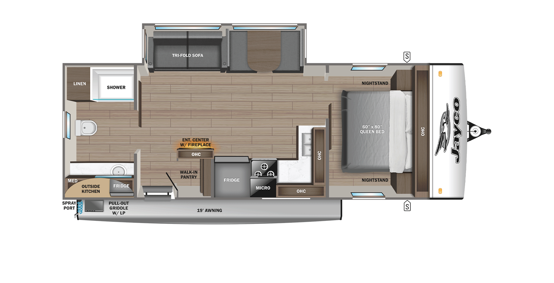 2026 Jayco Jay Feather 25RB Floorplan