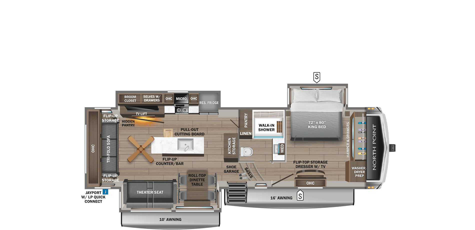2026 Jayco North Point 310RLTS Floorplan