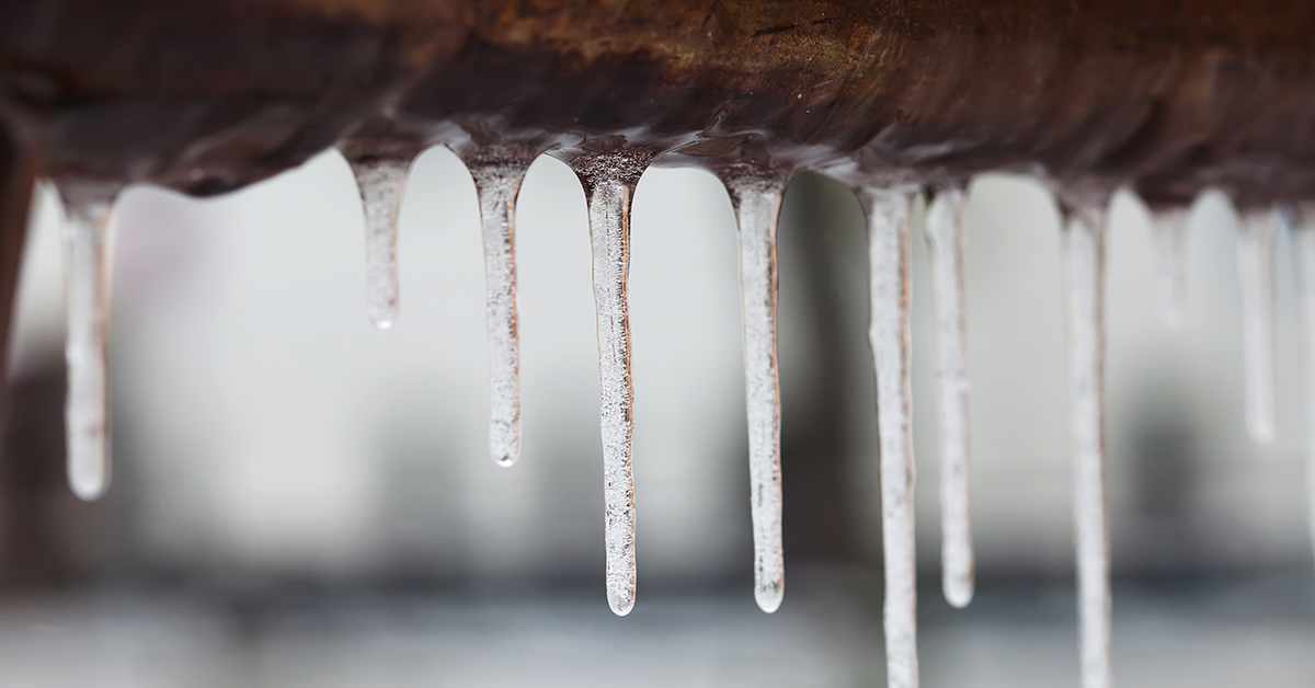 Ice forming on water lines