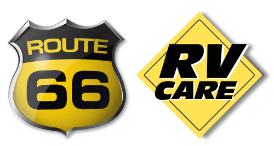 Route 66 and RV Care logo