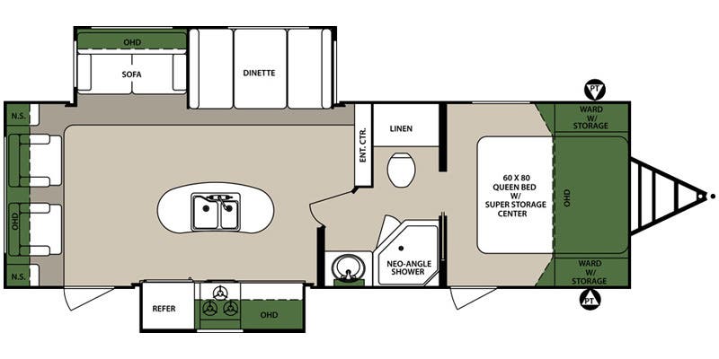 Used 2015 Forest River SURVEYOR 265 RLDS