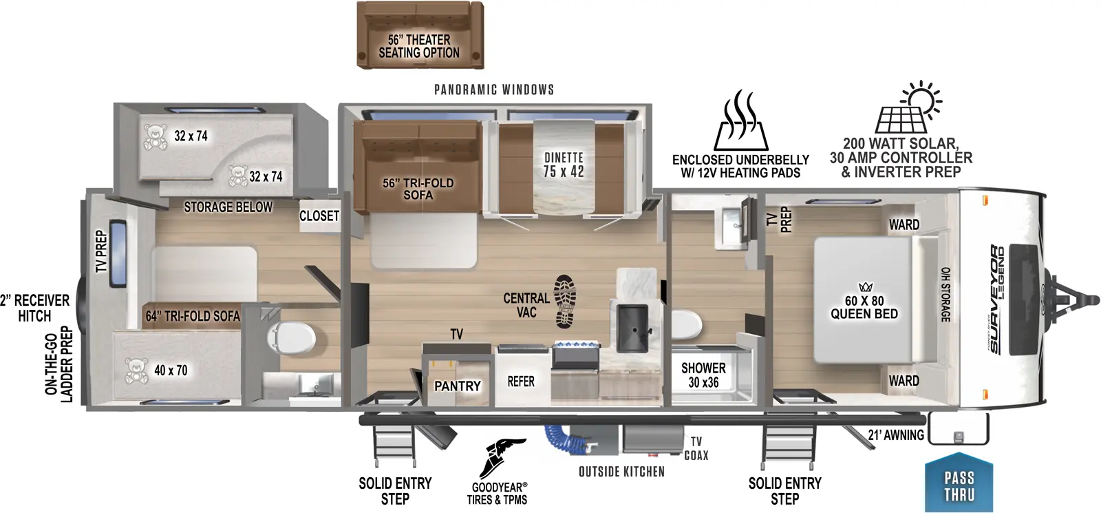 NEW 2024 Forest River SURVEYOR 303 BHLE