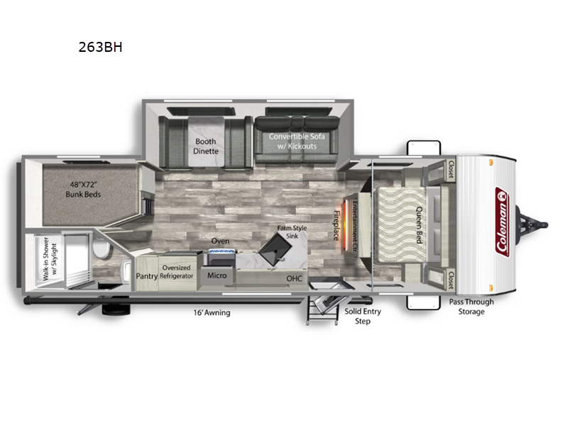 NEW 2024 Keystone COLEMAN LANTERN 263 BH