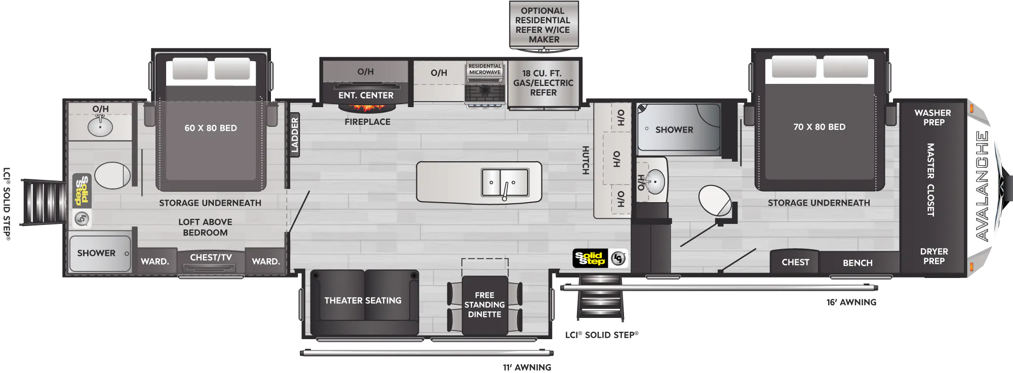 NEW 2023 Keystone AVALANCHE 390 DS