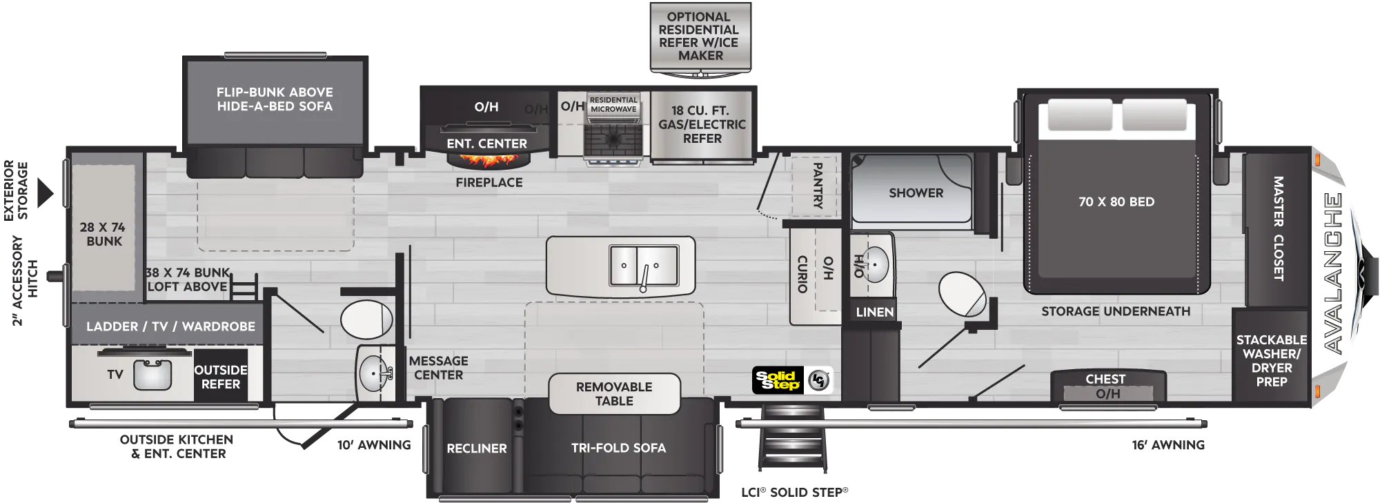 NEW 2023 Keystone AVALANCHE 378 BH