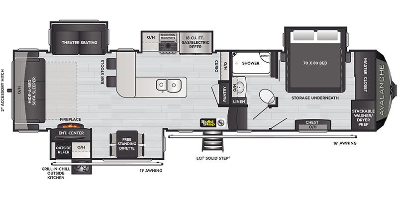 NEW 2023 Keystone AVALANCHE 338 GK