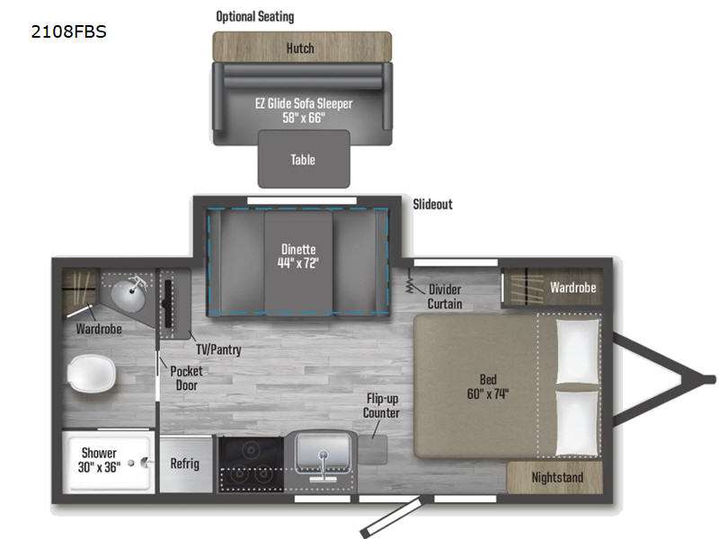 NEW 2023 Winnebago MICRO MINNIE 2108 FBS
