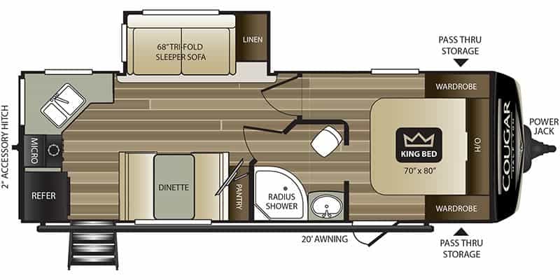 USED 2020 Keystone COUGAR 24SABWE