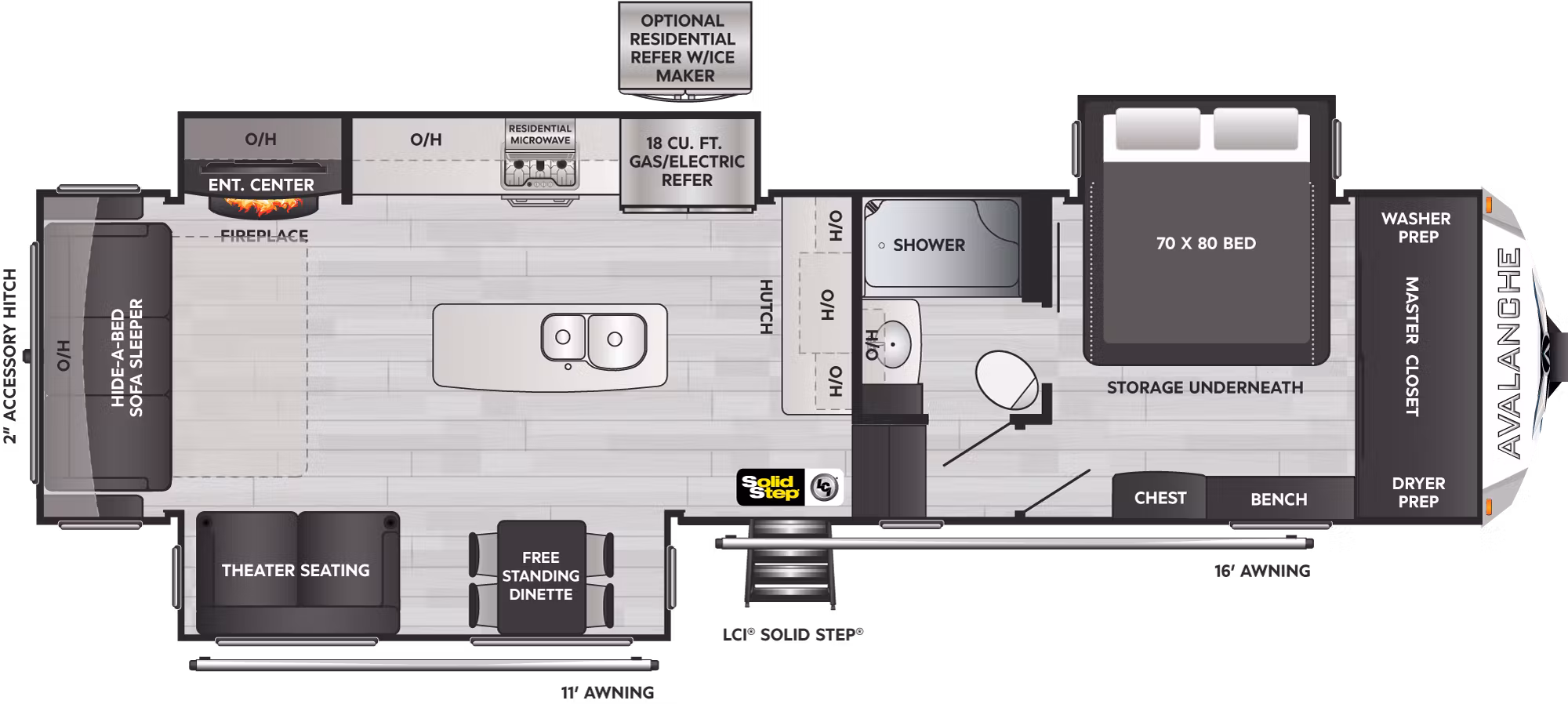 NEW 2022 KEYSTONE AVALANCHE 322 RL