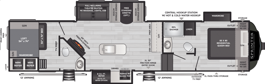 NEW 2022 KEYSTONE SPRINTER 35 FWBH