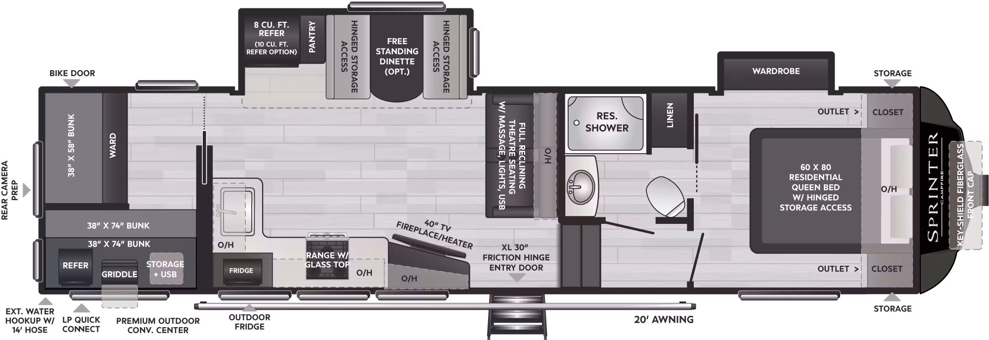 NEW 2022 KEYSTONE SPRINTER 31 FWTB