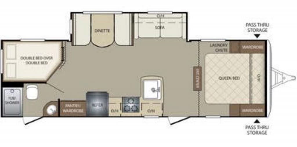 USED 2016 KEYSTONE BULLET 272BHS