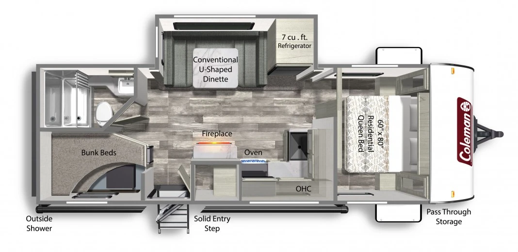 NEW 2023 KEYSTONE RV COLEMAN LIGHT 2455 BH