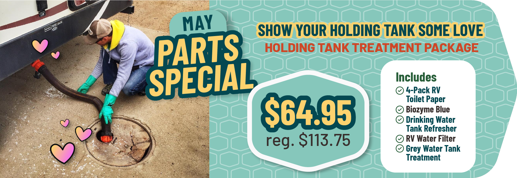 May Parts Special Holding Tank Treatment