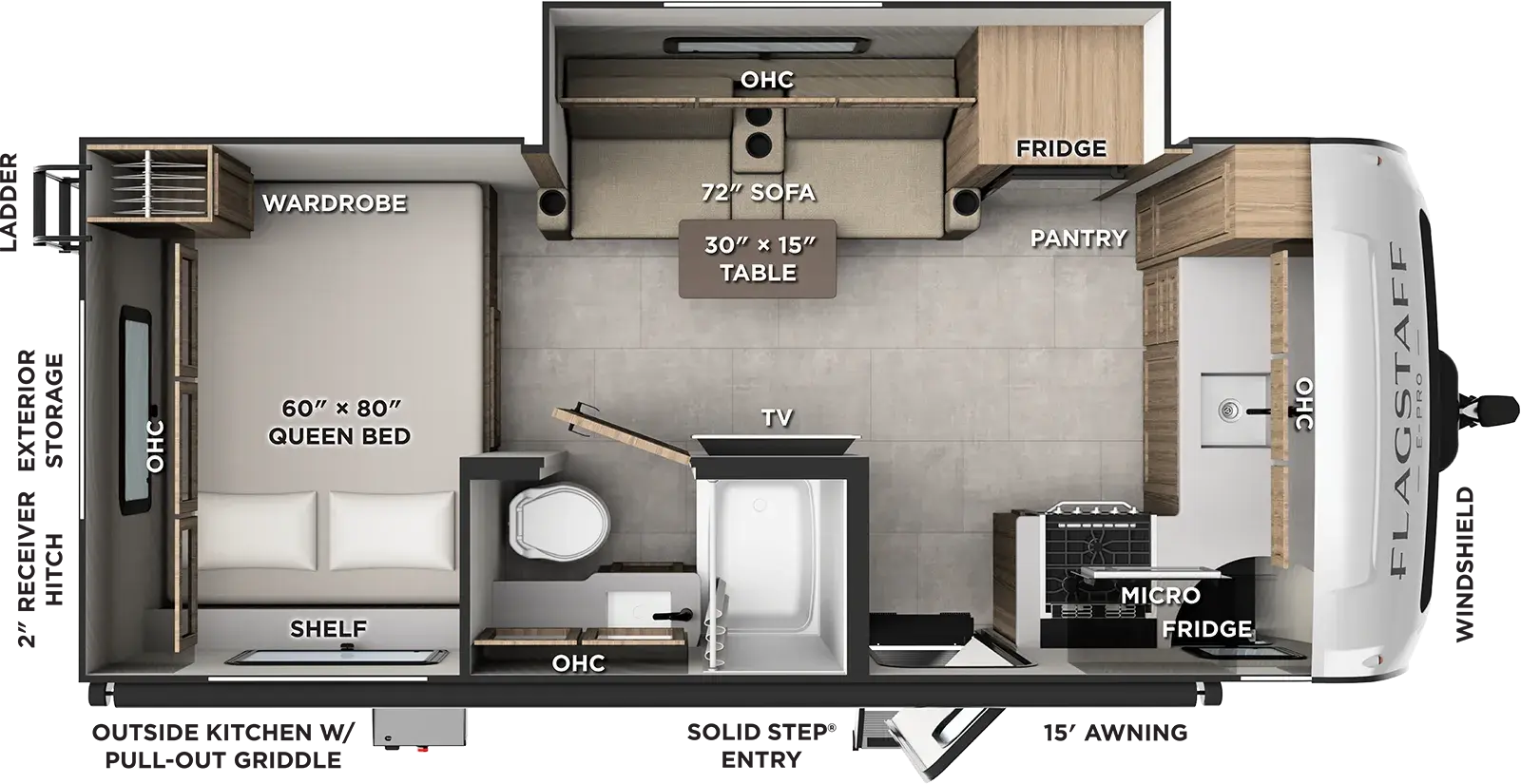 Flagstaff E-Pro 201SFK Floorplan