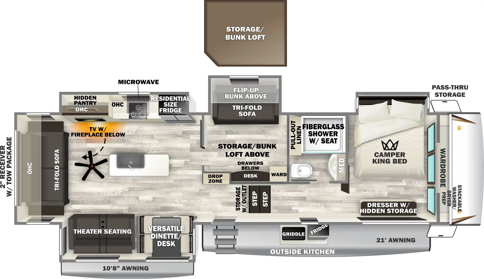 Sabre 36FLX Floorplan