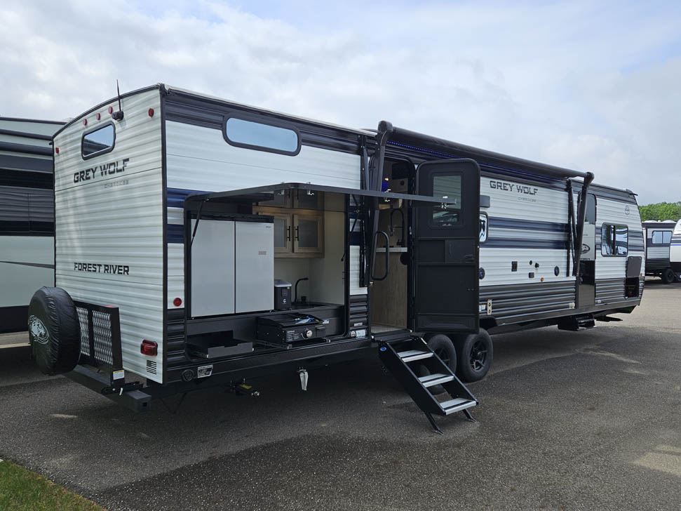 2027 Grey Wolf 29TE Bunkhouse Travel Trailer with Outdoor Kitchen - All Seasons RV