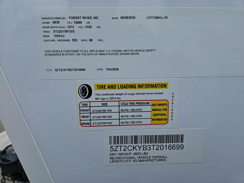 RT-25292 ページ 2026 Cherokee Alpha Wolf 33BH Bunkhouse Travel Trailer with