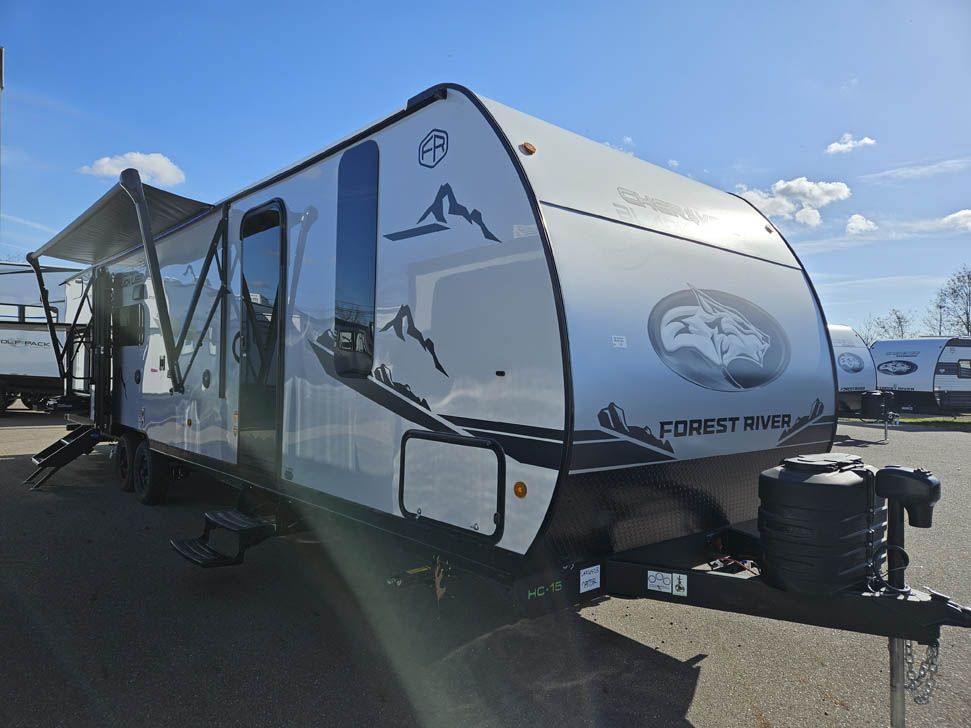 2025 Grey Wolf 29TEBL Bunkhouse Travel Trailer with Outdoor Kitchen