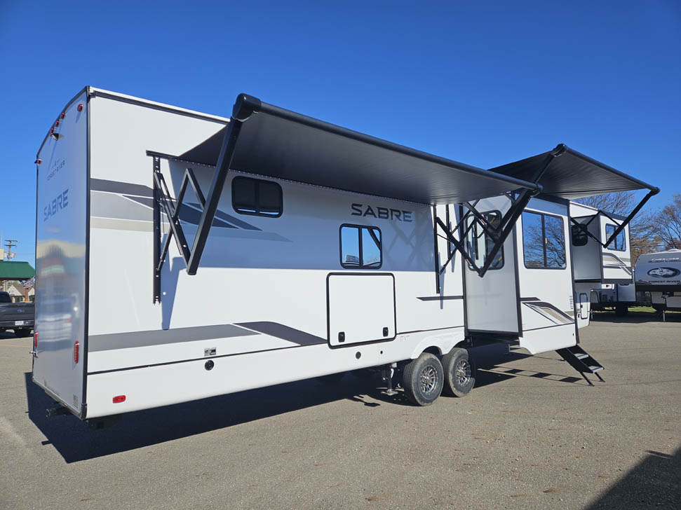2026 Sabre 37FLH Front Living Room 5th Wheel with rear king Suite