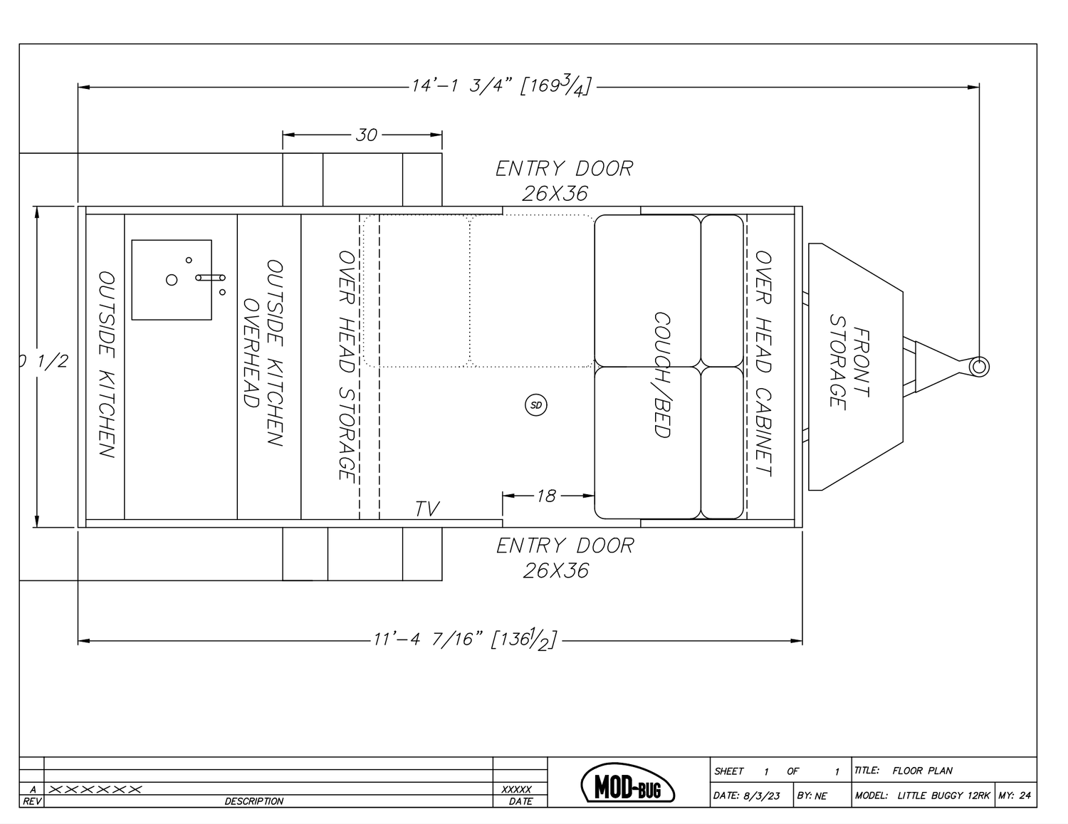 Modern Buggy 12LRK Floorplan