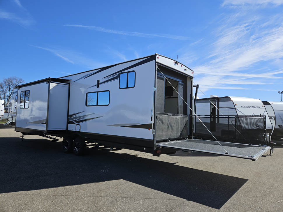 2026 Cherokee Wolf Pack 365Pack15.5 Toy Hauler with 15ft Enclosed