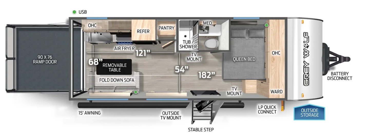 2026 FOREST RIVER Cherokee Grey Wolf 18RR - Bayou Outdoor Supercenter