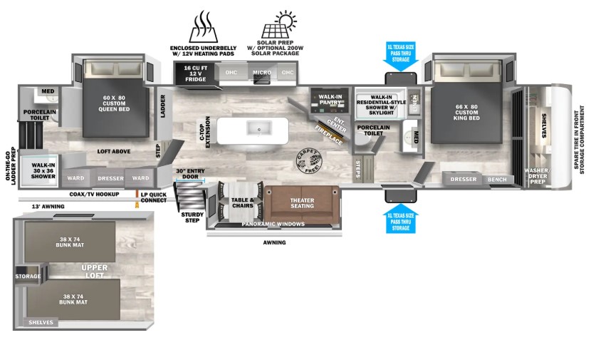 2026 FOREST RIVER Wildwood Heritage Glen 375FAM - Bayou Outdoor Supercenter