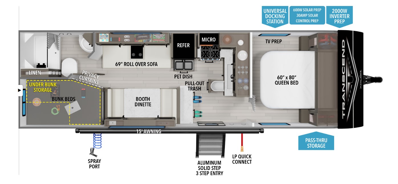 2026 GRAND DESIGN Transcend Xplor 24BHX - Bayou Outdoor Supercenter