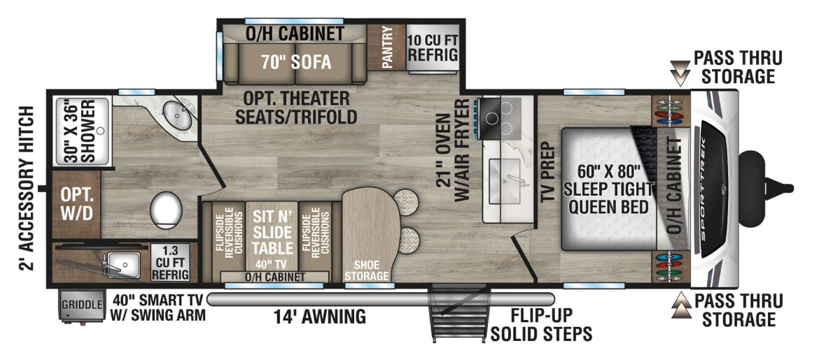 2026 VENTURE RV Sporttrek 271VRB - Bayou Outdoor Supercenter