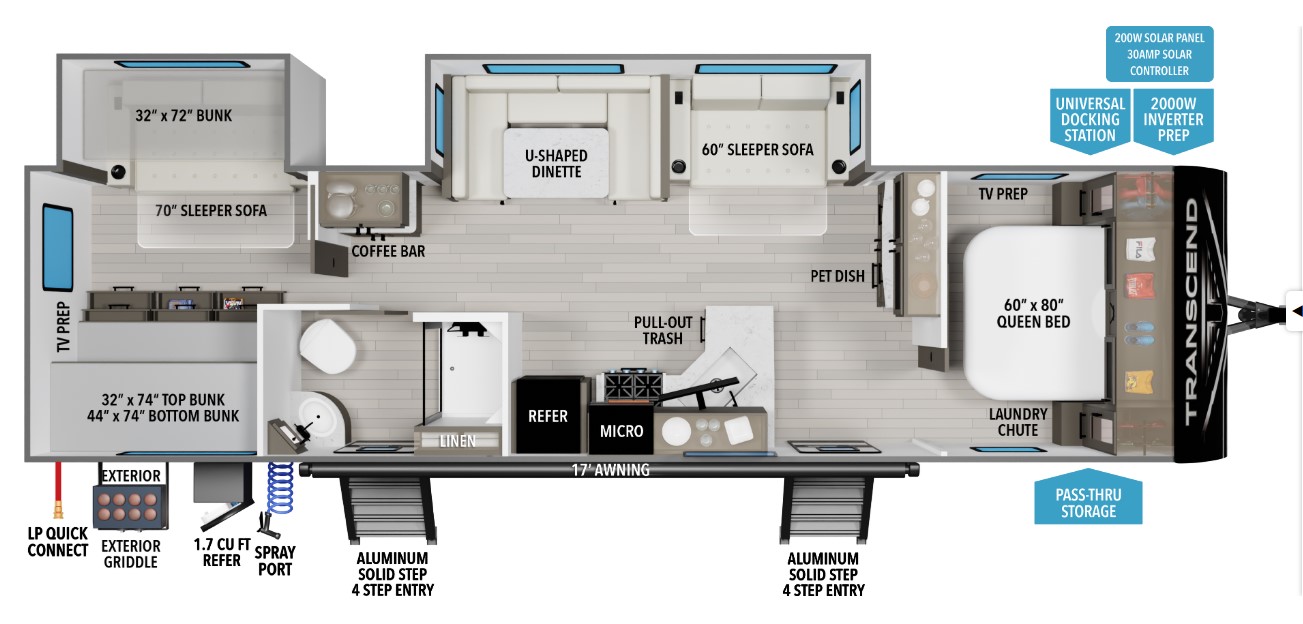 2026 GRAND DESIGN TRANSCEND 325BHT - Bayou Outdoor Supercenter
