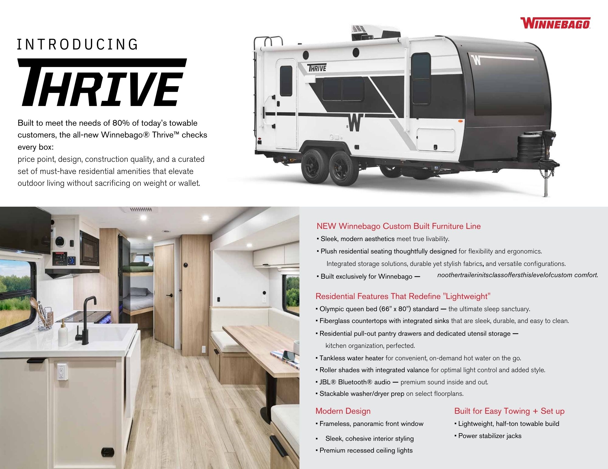 Winnebago Thrive Brochure Page 1