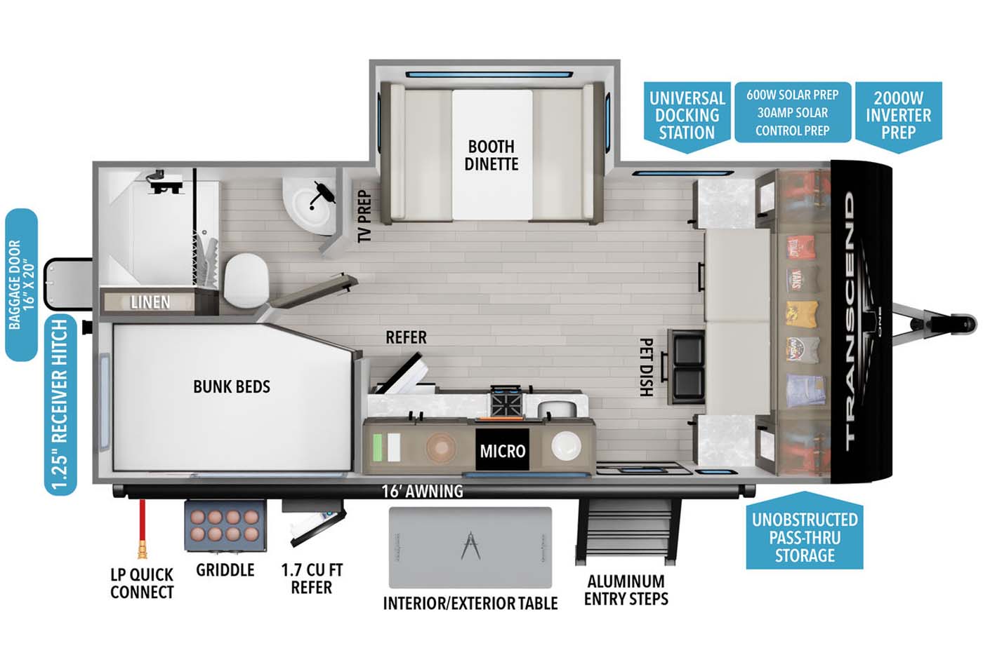 NEW 2026 Grand Design Transcend ONE 161BH - Camperland of Oklahoma