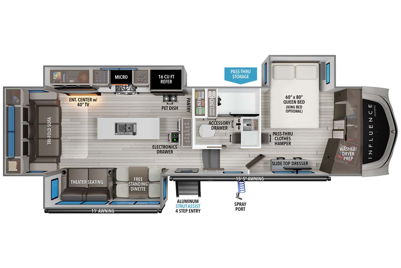NEW 2026 Grand Design Influence 3003RL - Camperland of Oklahoma