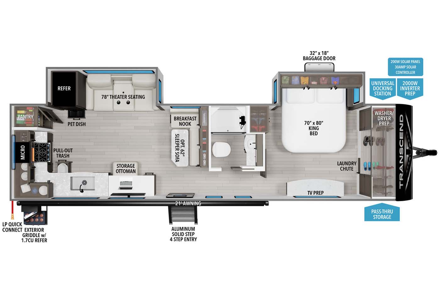 NEW 2026 Grand Design Transcend 315RKT - Camperland of Oklahoma