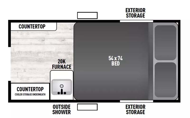 Coachmen Clipper EXPRESS 9.0 TD camping trailer floorplan diagram.