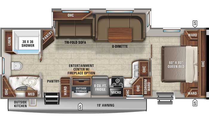 2021 Jayco Eagle HT 272RBOK TT floor plan diagram