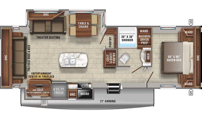 2021 Jayco Eagle HT 280RSOK TT floor plan diagram