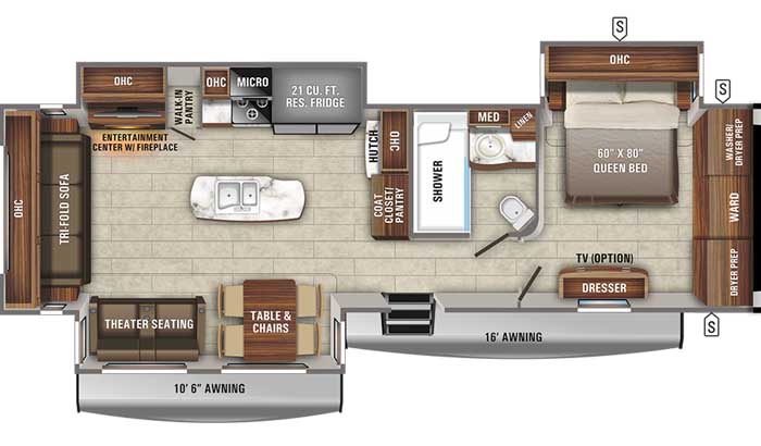 2021 Jayco Eagle 330RSTS TT floor plan diagram