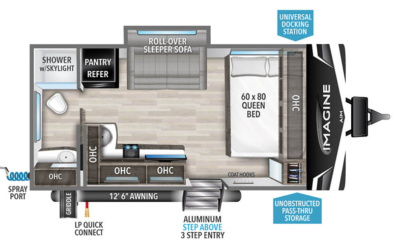 Grand Design AIM 16ML floor plan diagram